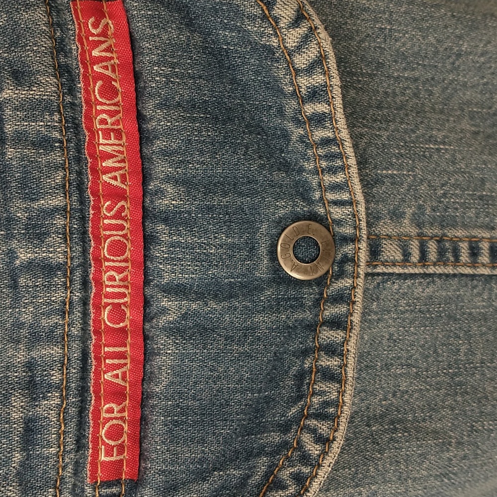 Vintage Denim Overalls 100% Cotton USA made Back Buckle Blue Jeans Lightweight - Picture 3 of 12